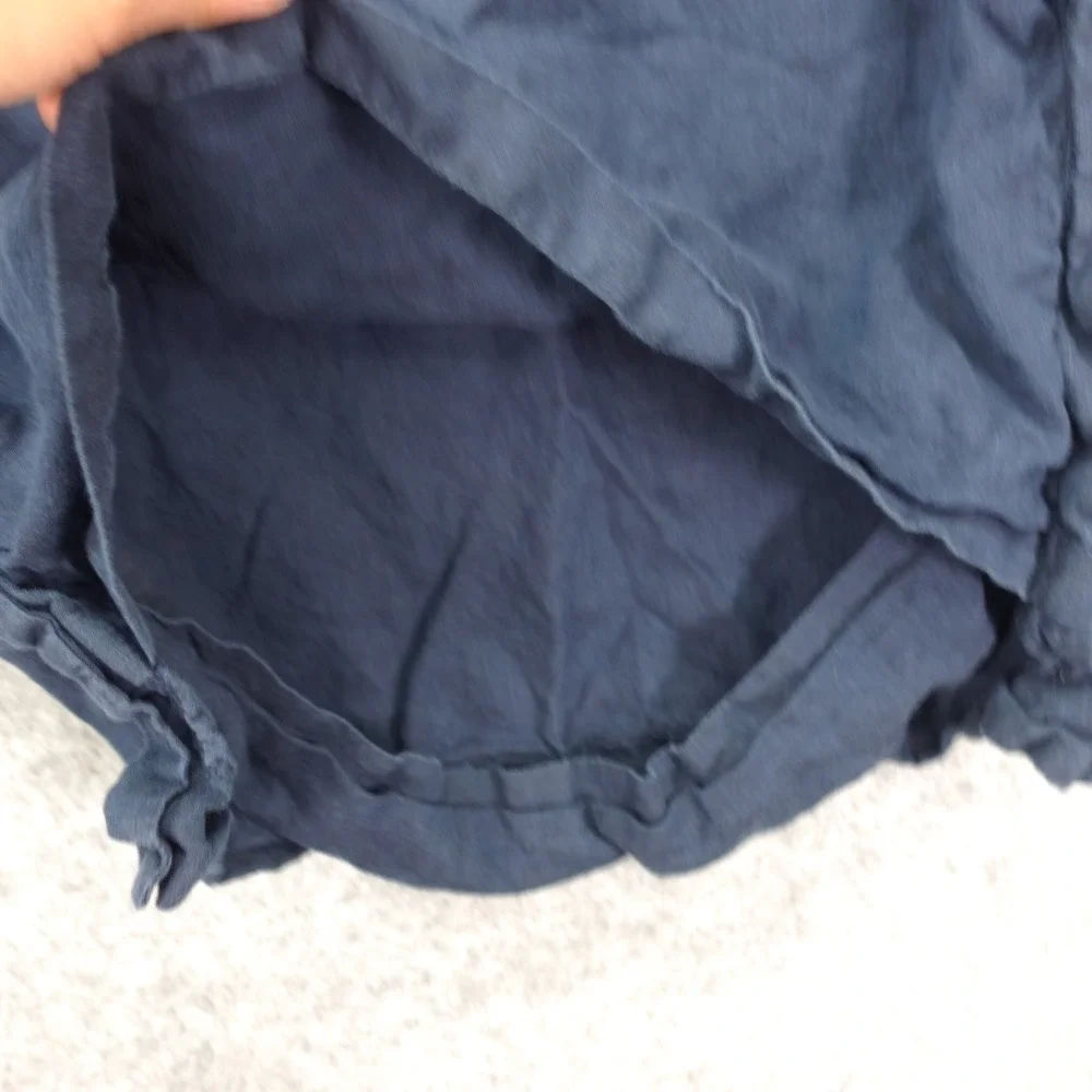 Pottery Barn Linen Pillowcase Navy Blue Standard Pillow Sham Coastal 26x20
